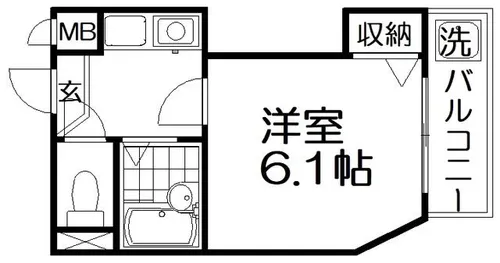 ラピュタ牧野阪【3階】の間取り
