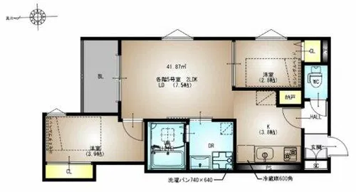 REGALEST喜連瓜破2【305号室】の間取り