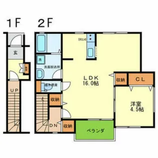 兵庫県川西市丸の内町【アパート】の間取り