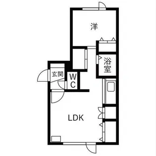 Oggi南円山【1階】の間取り