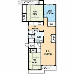 中落合第2住宅 480号棟【4階】の間取り