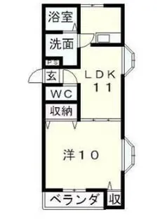 L・A・スクエア鷹飼2【1階】の間取り