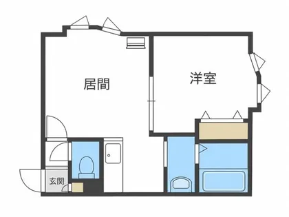 リースペース環状通【206号室】の間取り