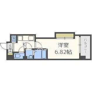 Luxe難波西Ⅱ【6階】の間取り