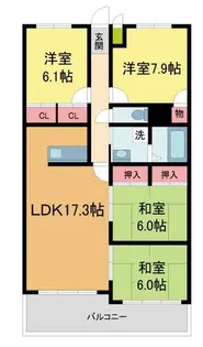 宝塚ヒルズ【3階】の間取り