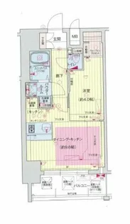 プレサンス立売堀アーバンスタイル【12階】の間取り