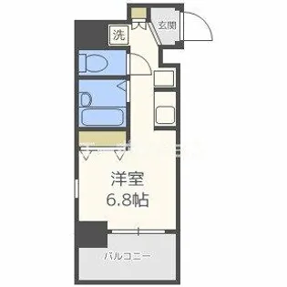 エルミタージュ難波南V【6階】の間取り