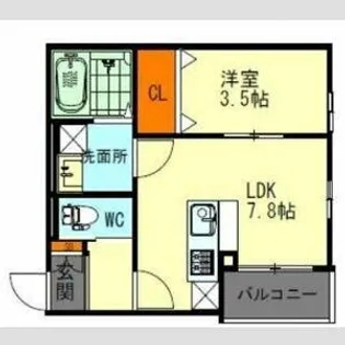 プルミエール山之手【2階】の間取り