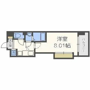 Luxe難波西Ⅱ【12階】の間取り