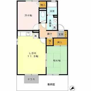 グランドソレイユ A棟【1階】の間取り