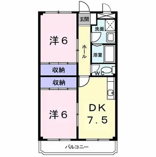 サウスウィンド【1階】の間取り