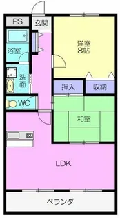 ディアコート西浦【4階】の間取り