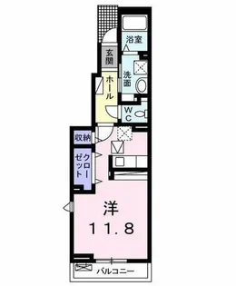ラ・ヴィ上町【102号室】の間取り