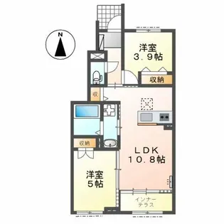 ソレイユテラス【1階】の間取り