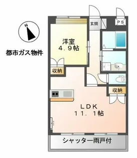 シャンビラージュ【1階】の間取り