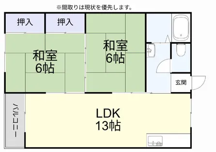 ワシントンハイツ【201号室】の間取り