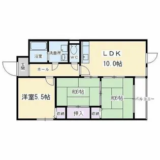 エスパシオ石田【3階】の間取り