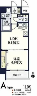 ソラージュ茨木【3階】の間取り