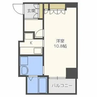 アステリオ北堀江 ザ・メトロタワー【14階】の間取り