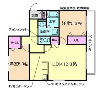 HEBEL MAISON La Peche【303号室】の間取り