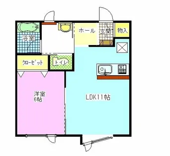 オンリーワンⅡ【2-C号室】の間取り
