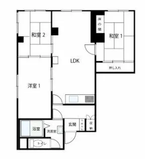 サンハイツかどや【201号室】の間取り