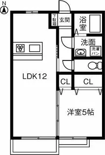 サンハイツ和佳【1階】の間取り