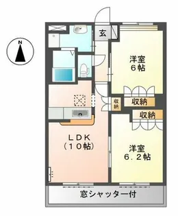 サンハイツ KOUWA【1階】の間取り