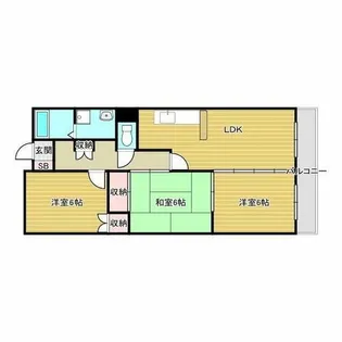 カサ・フィエスタ【3階】の間取り