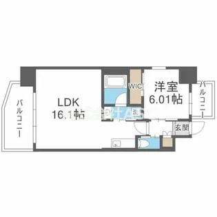 プレジオ梅田【301号室】の間取り