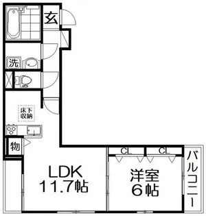 パレス藤阪東【1階】の間取り