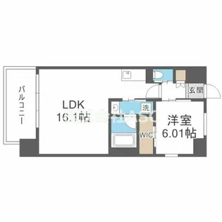 プレジオ梅田【306号室】の間取り