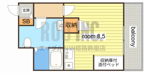 プライム英賀保【602号室】の間取り