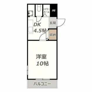オデッサ流町【401号室】の間取り