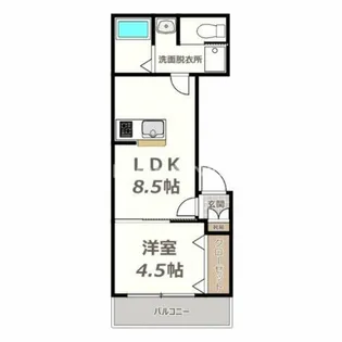 ユアメゾン阪南町【0201号室】の間取り