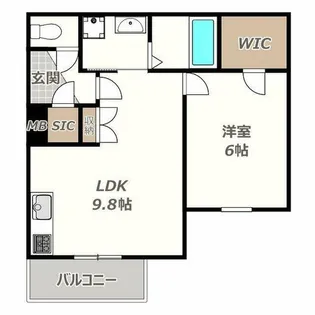 グランツあびこWEST【203号室】の間取り