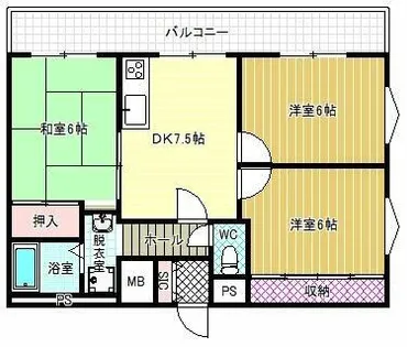 マンションパール【3階】の間取り