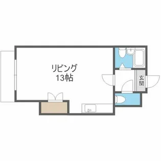 グランドハイツ当別【105号室】の間取り