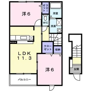 コモドビラⅧ【2階】の間取り