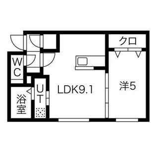 MION’S南あいの里【1階】の間取り