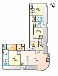 千種タワーヒルズ【21階】の間取り