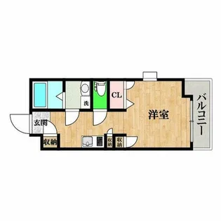 クレール谷町【3階】の間取り