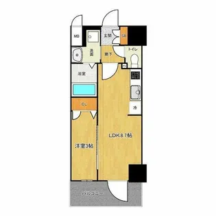 プレサンス天王寺デルニエ【10階】の間取り