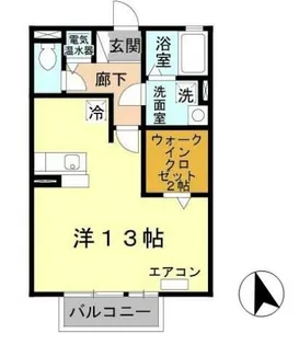 プランドール今在家A棟【2階】の間取り