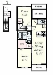ドミソレイユⅢ【3階】の間取り