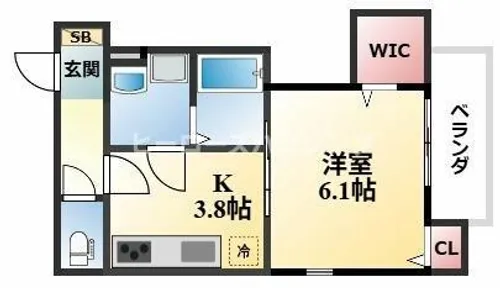 大阪府豊中市上野東1丁目【アパート】の間取り
