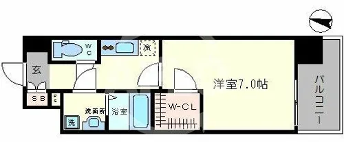 エスプレイス難波サウスゲート【5階】の間取り