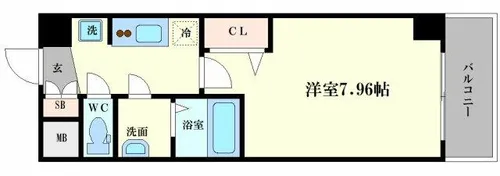 ラヴィータ難波元町(旧 TOYOTOMI STAY Premium【9階】の間取り