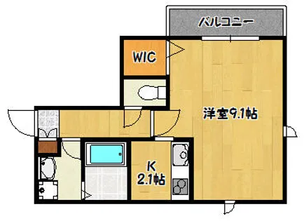 エスコート山根【1階】の間取り