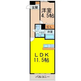 愛知県名古屋市中区大井町【マンション】の間取り